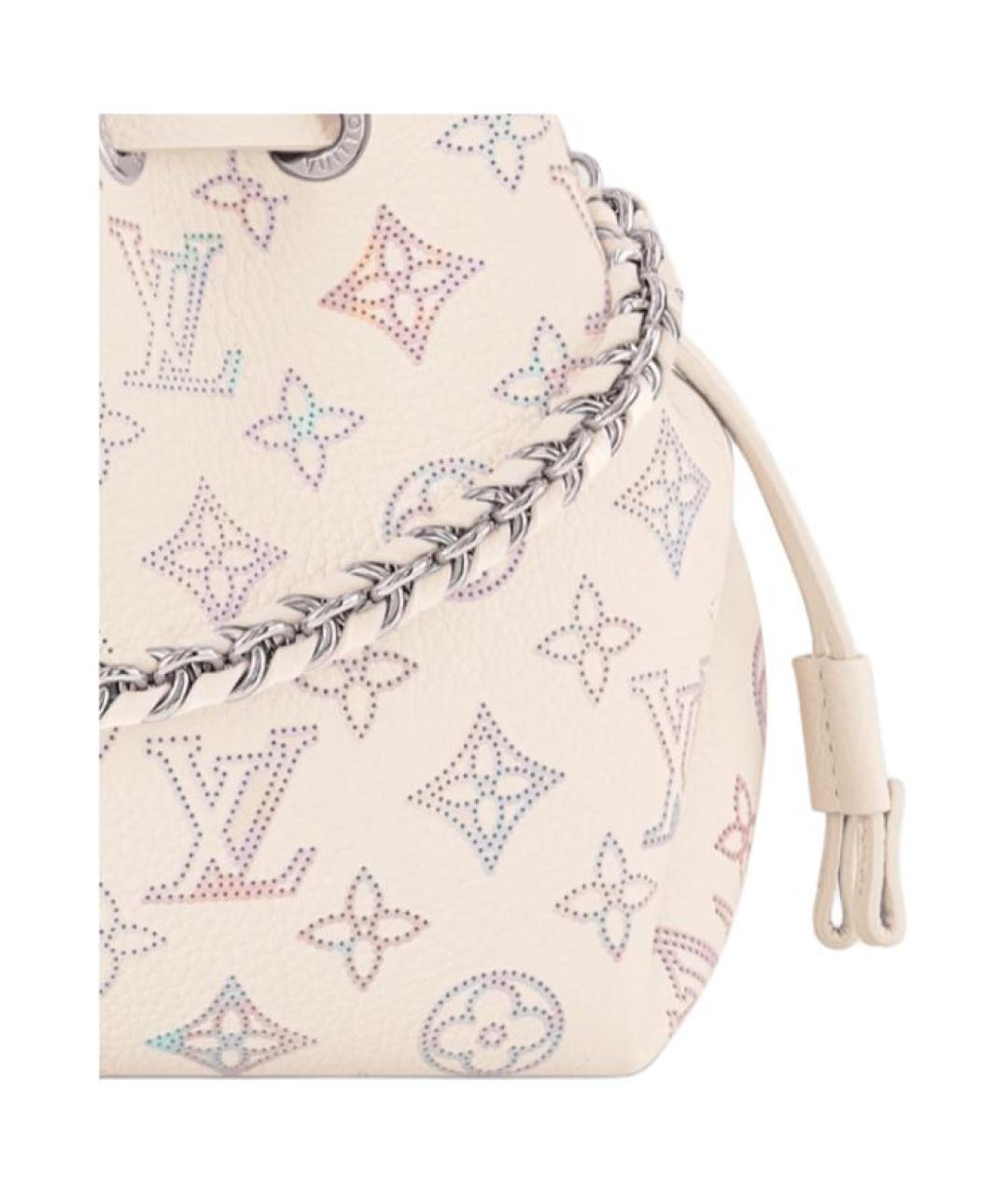 LOUIS VUITTON Бежевая кожаная сумка тоут, фото 3