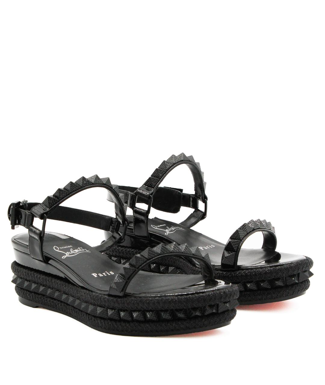 CHRISTIAN LOUBOUTIN Черные босоножки, фото 3