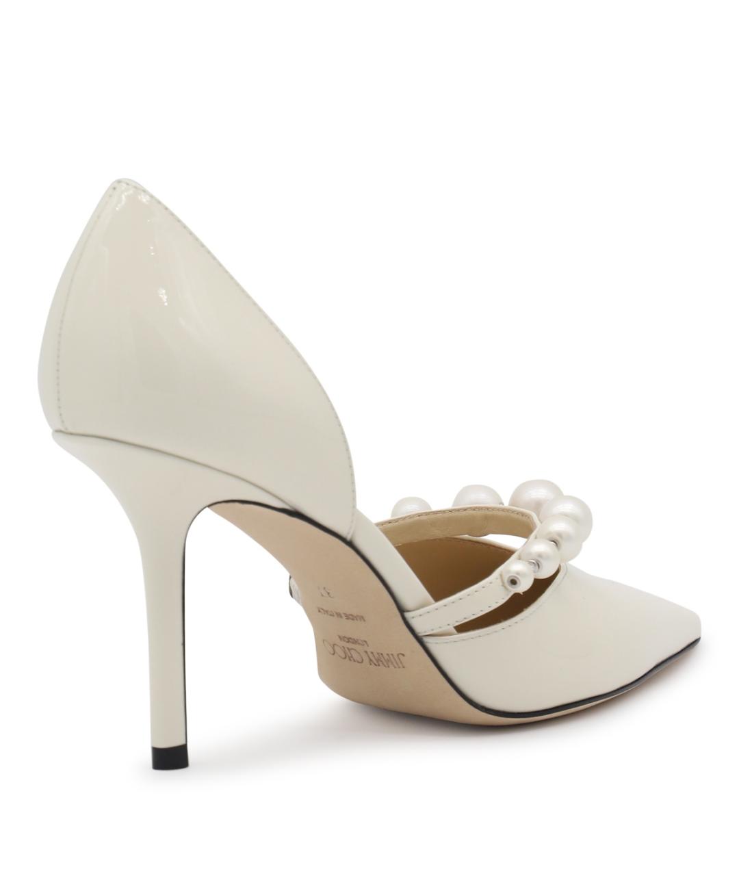 JIMMY CHOO Бежевые кожаные туфли, фото 3