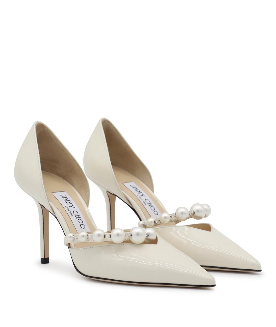 JIMMY CHOO Бежевые кожаные туфли, фото 2
