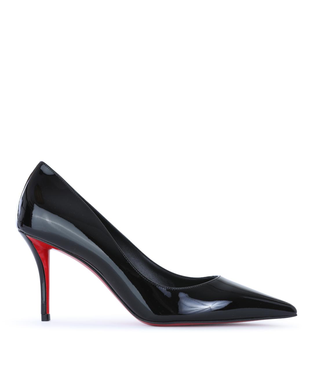 CHRISTIAN LOUBOUTIN Черные кожаные туфли, фото 1