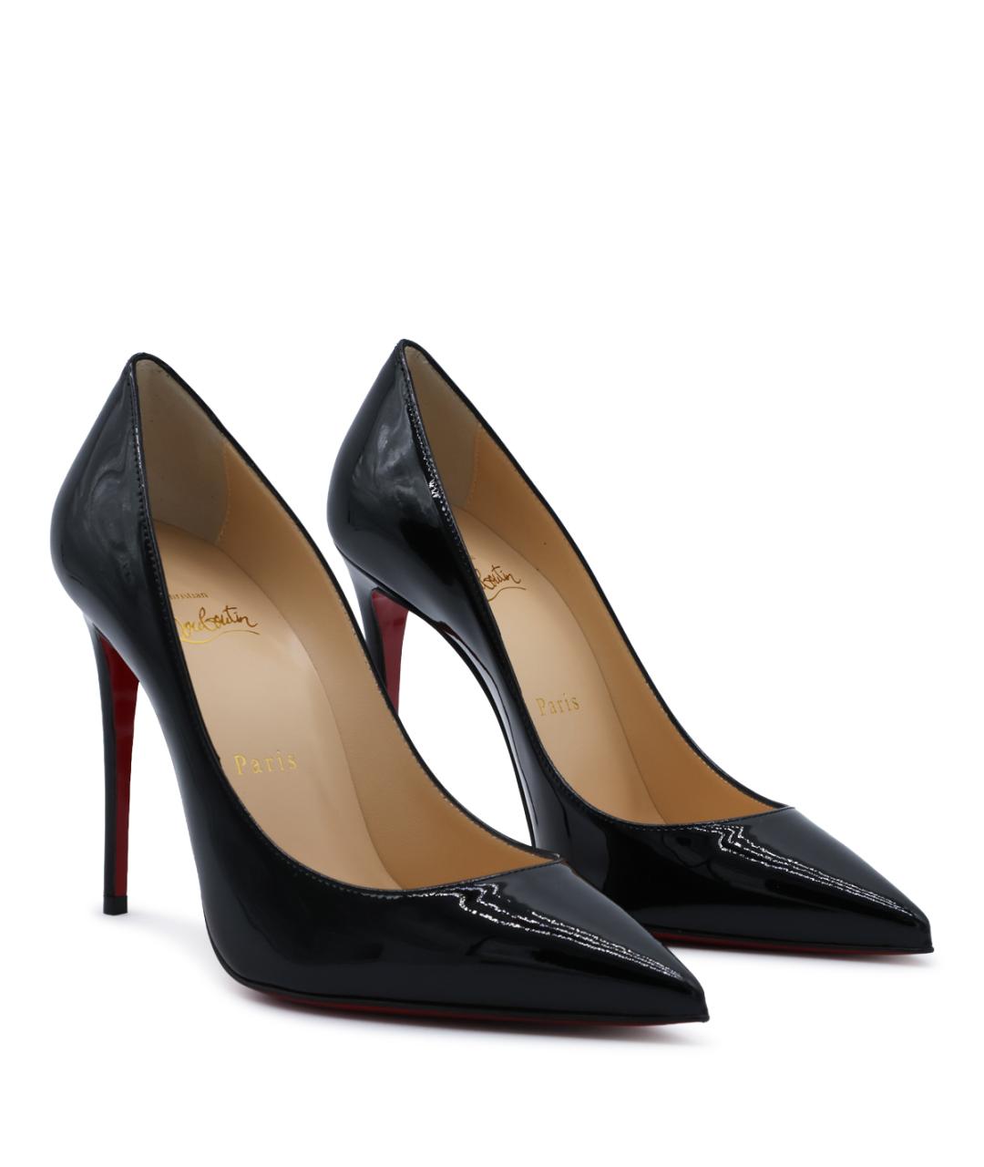 CHRISTIAN LOUBOUTIN Черные синтетические туфли, фото 2