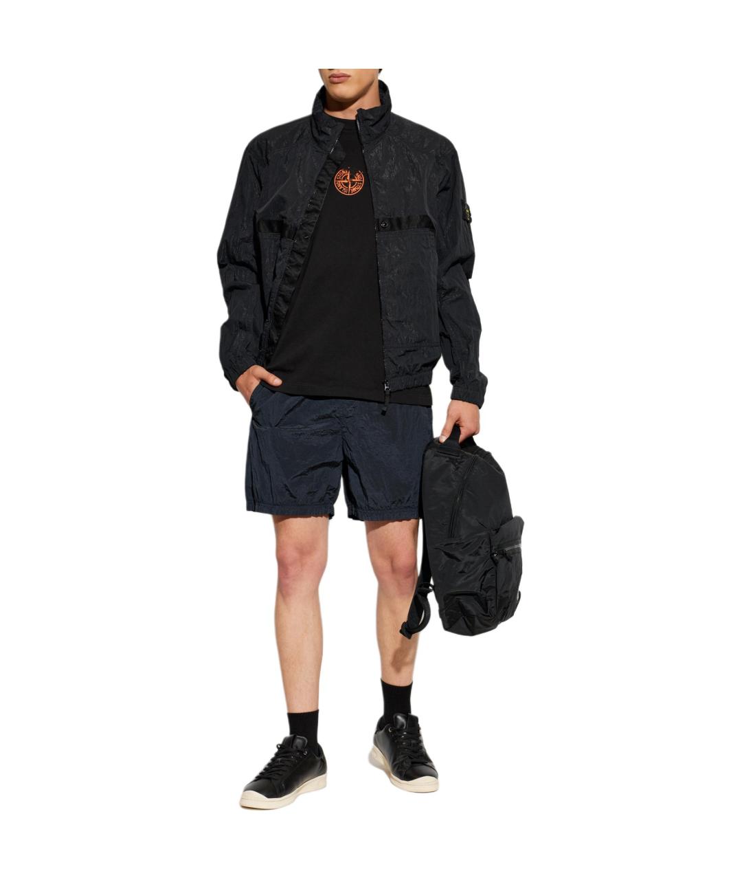STONE ISLAND Черная футболка, фото 2