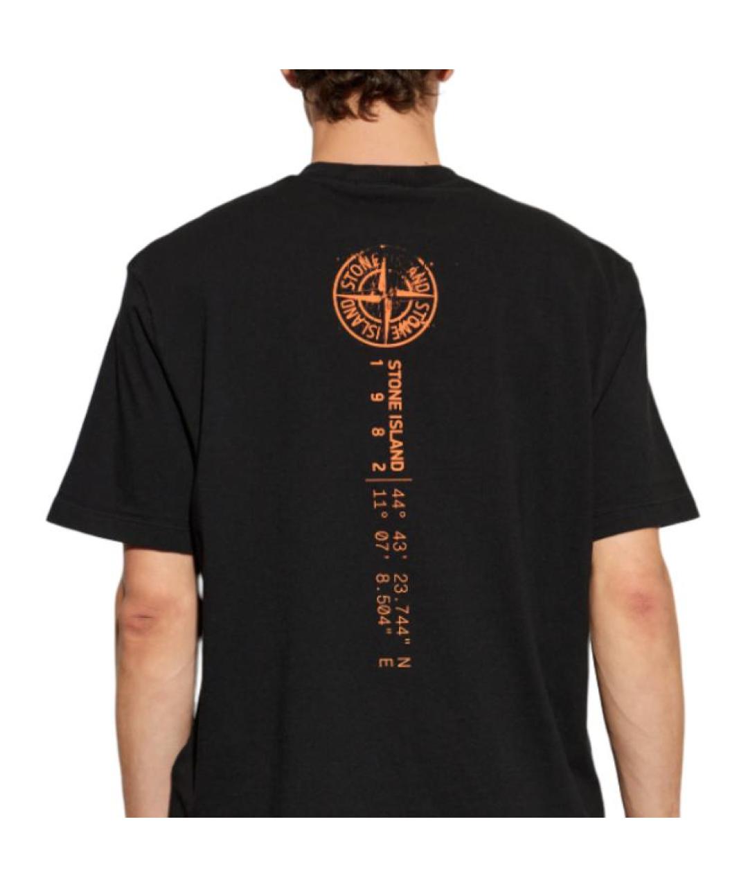 STONE ISLAND Черная футболка, фото 5