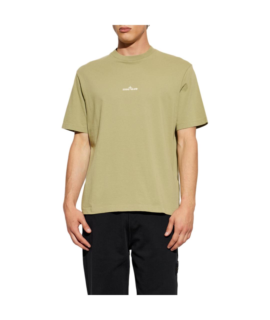 STONE ISLAND Зеленая футболка, фото 3
