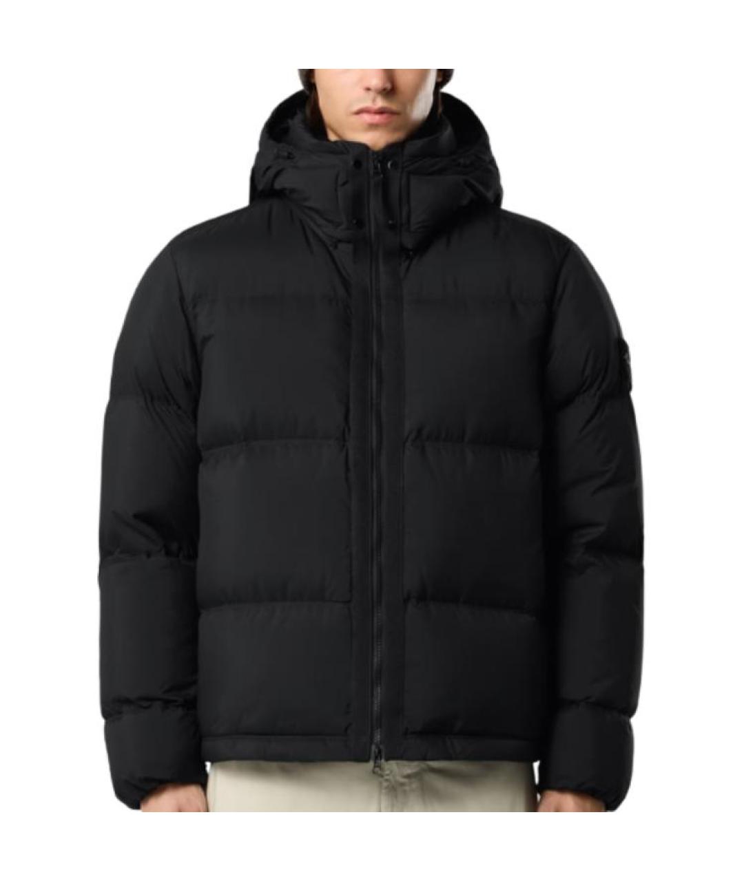 STONE ISLAND Черный пуховик, фото 3