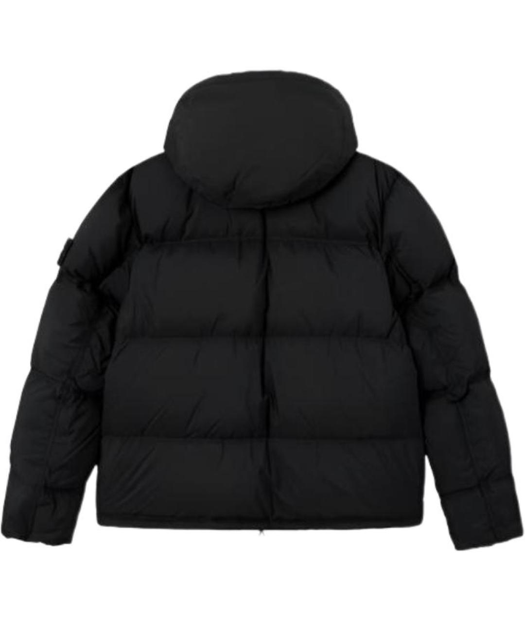 STONE ISLAND Черный пуховик, фото 2