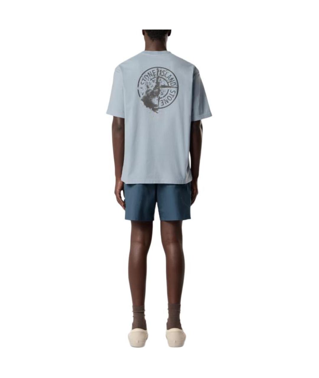 STONE ISLAND Голубая футболка, фото 4
