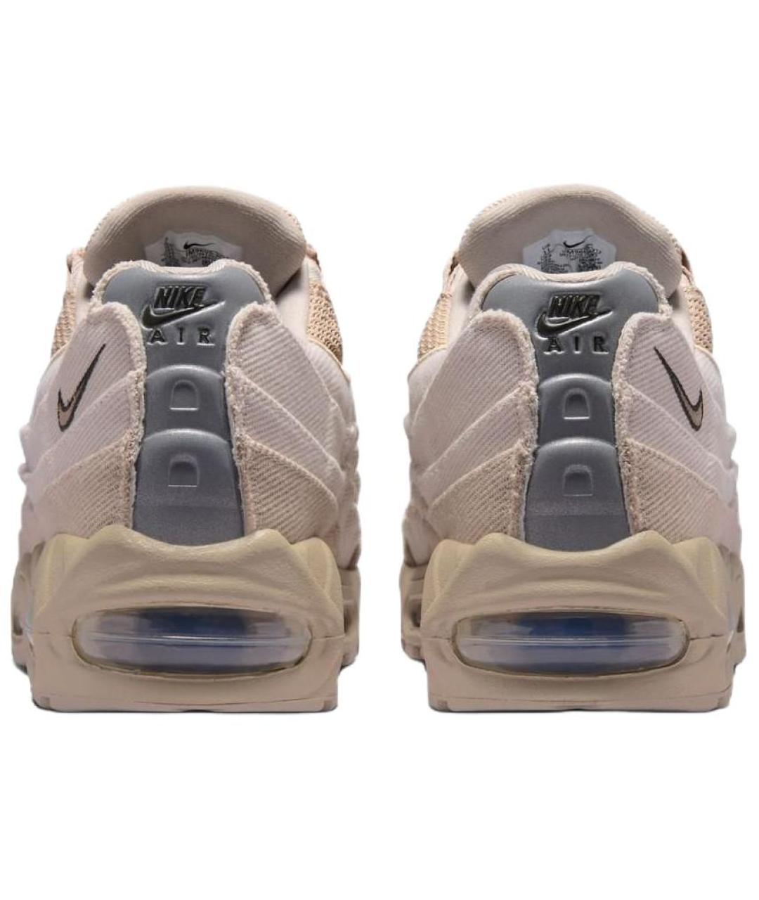NIKE Бежевые кожаные низкие кроссовки / кеды, фото 5