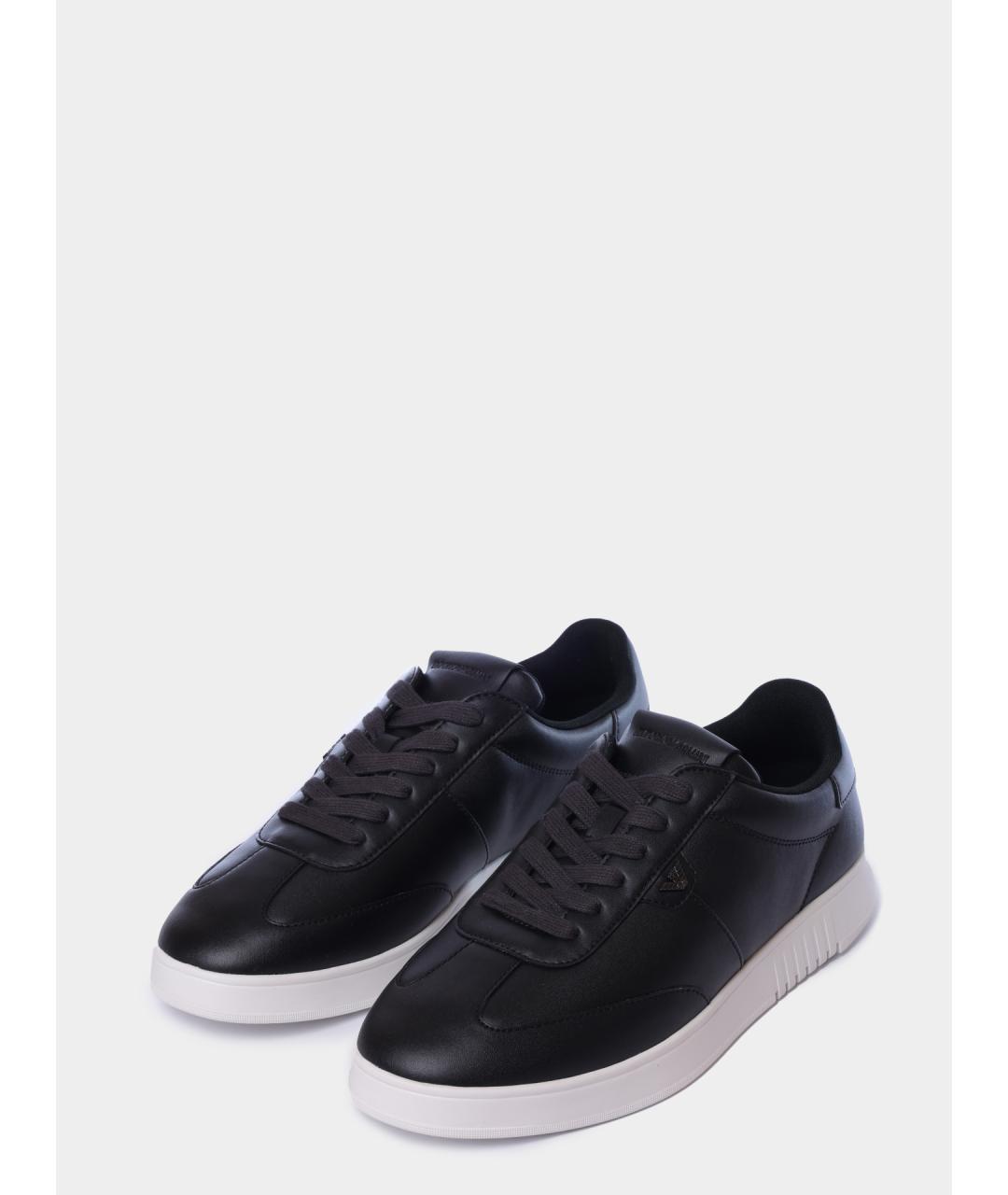 EMPORIO ARMANI Черные низкие кроссовки / кеды, фото 2