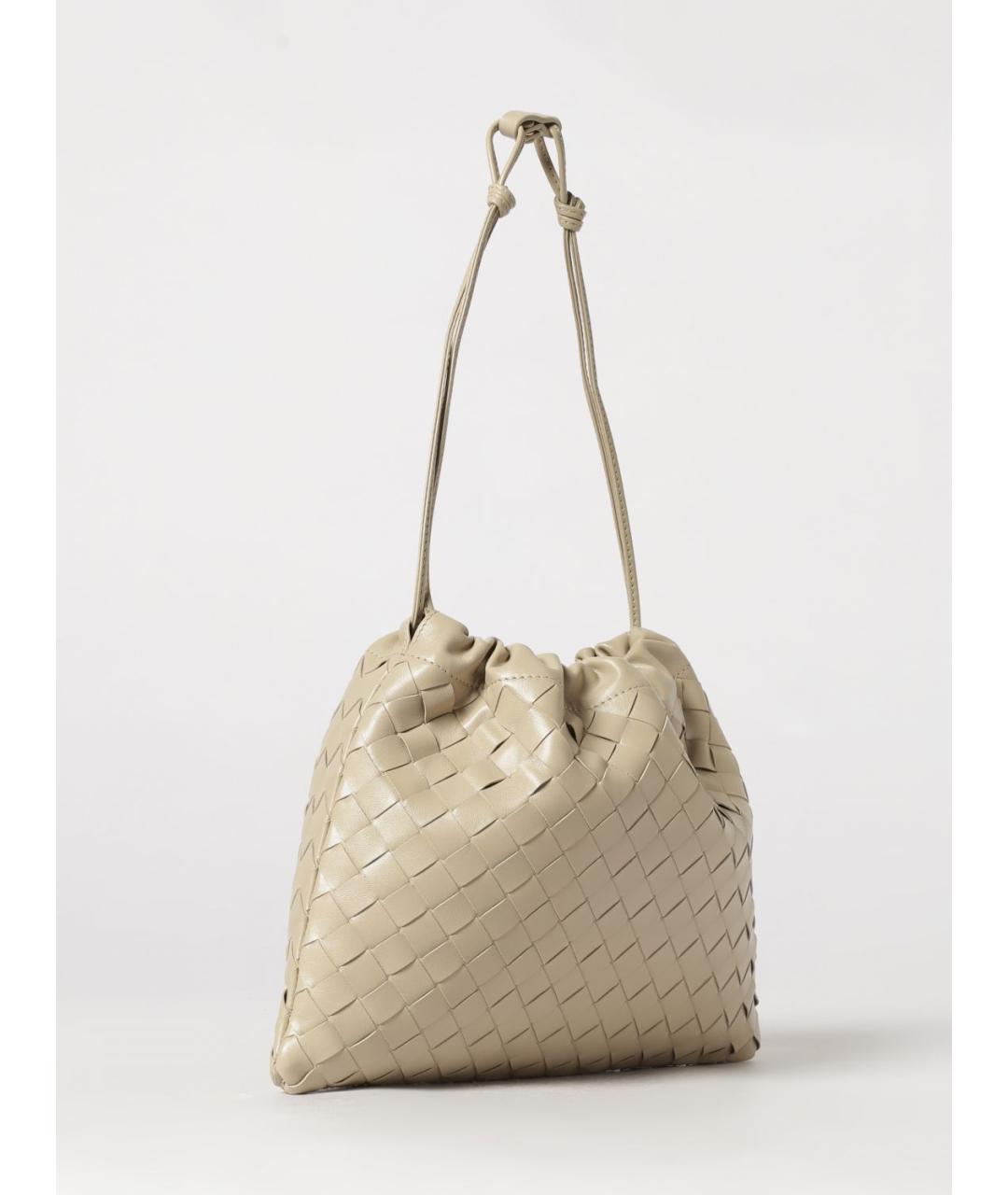 BOTTEGA VENETA Бежевая кожаная сумка через плечо, фото 3
