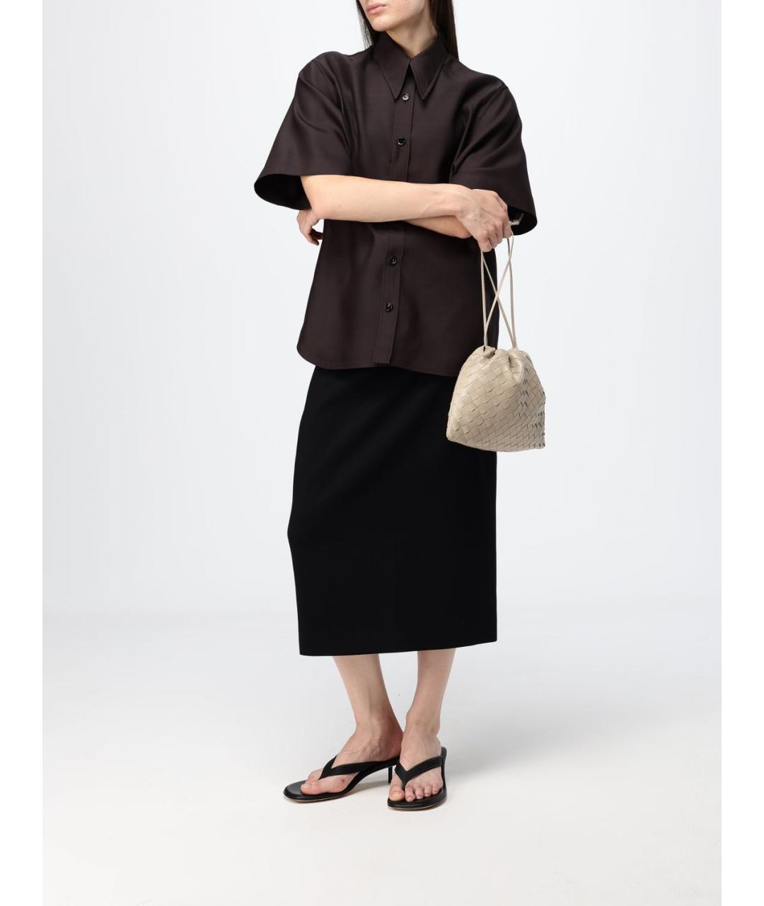 BOTTEGA VENETA Бежевая кожаная сумка через плечо, фото 2