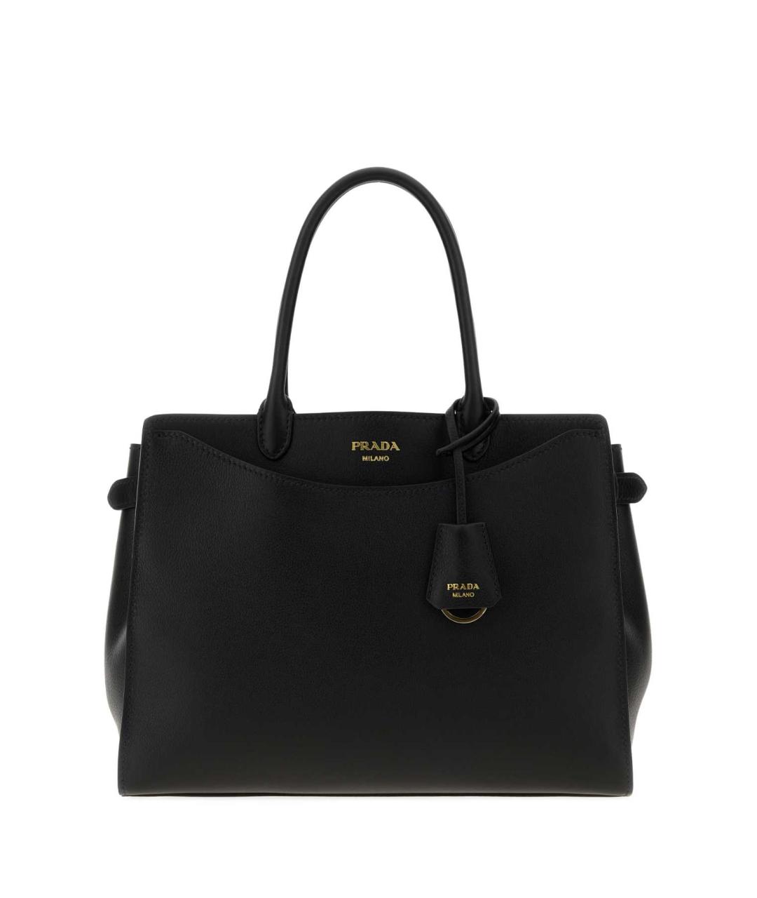PRADA Черная кожаная сумка тоут, фото 1