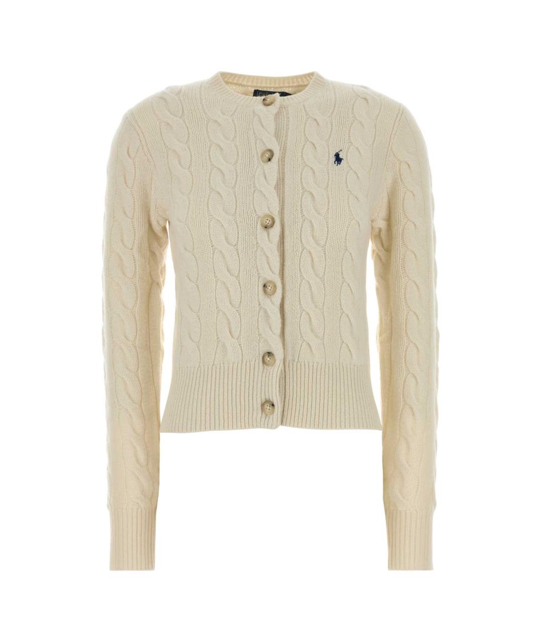 POLO RALPH LAUREN Белый шерстяной кардиган, фото 1
