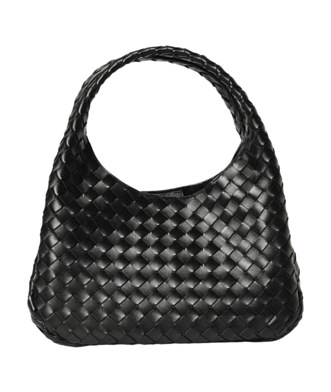 BOTTEGA VENETA Черная кожаная сумка через плечо, фото 1