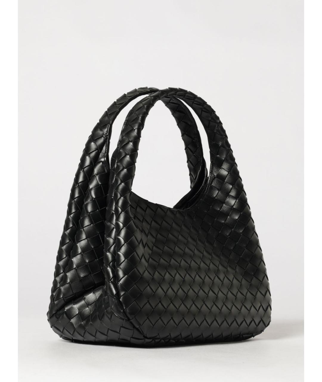 BOTTEGA VENETA Черная кожаная сумка через плечо, фото 3