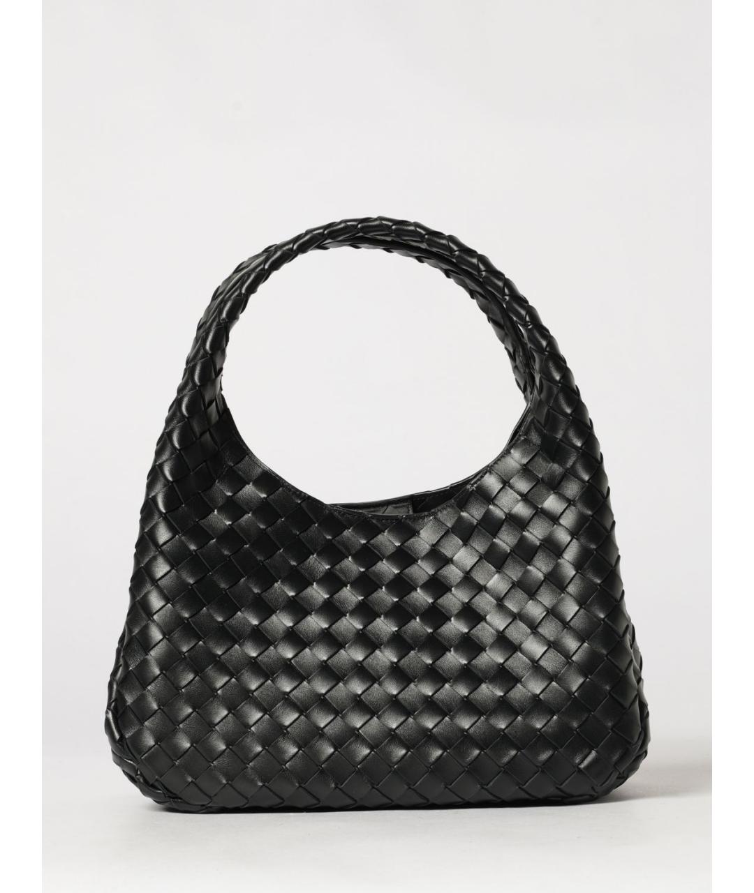 BOTTEGA VENETA Черная кожаная сумка через плечо, фото 6