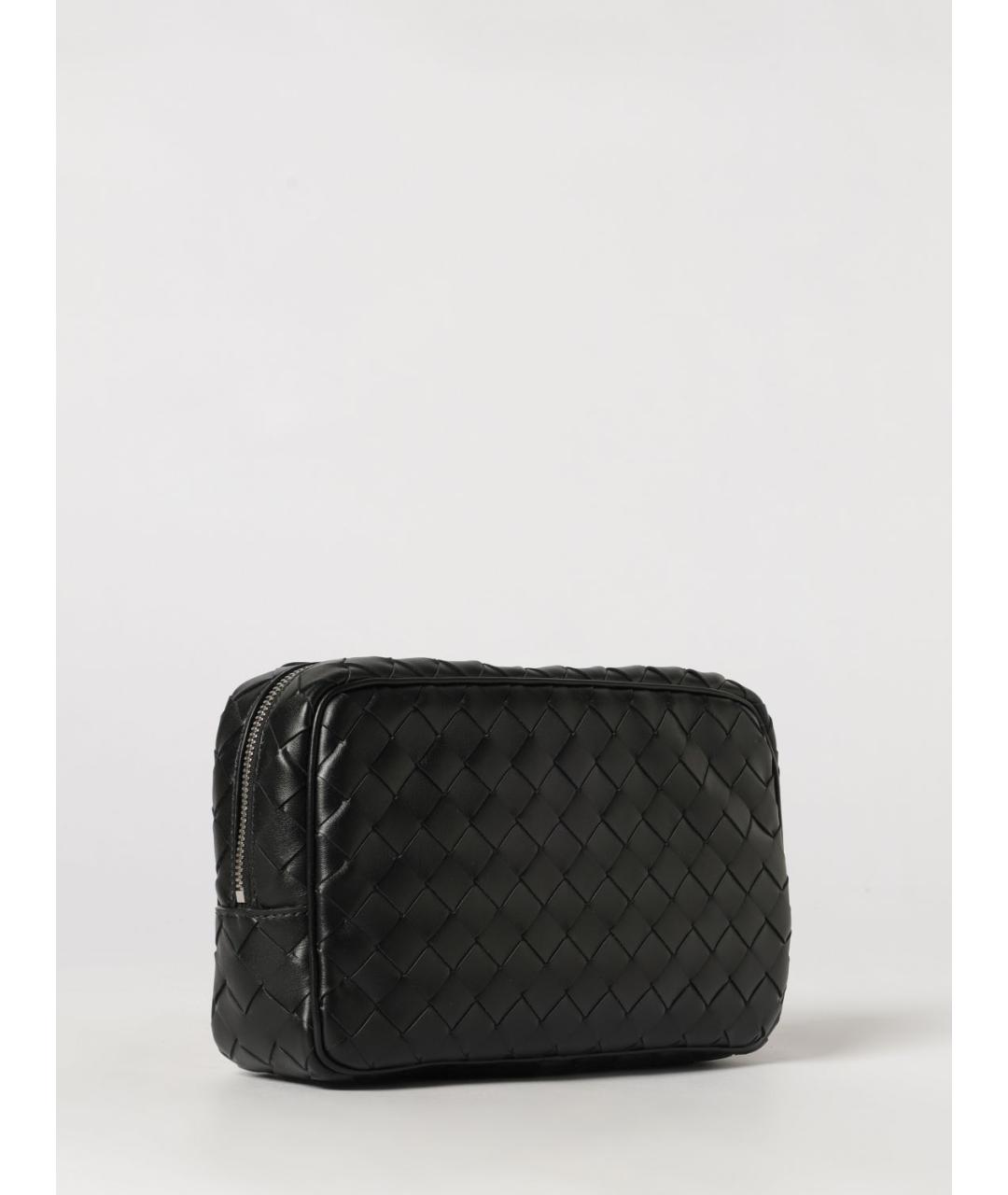 BOTTEGA VENETA Черная кожаная барсетка, фото 2