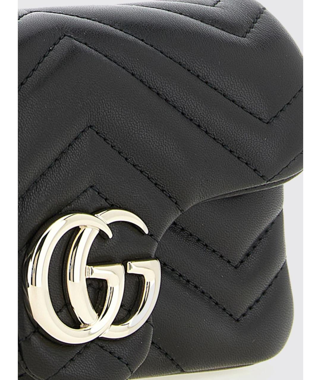GUCCI Черная кожаная сумка через плечо, фото 3