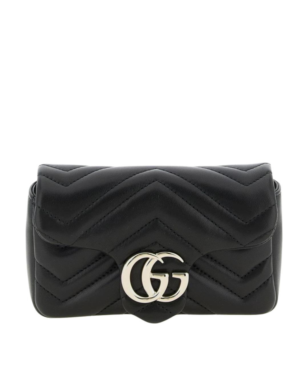 GUCCI Черная кожаная сумка через плечо, фото 1