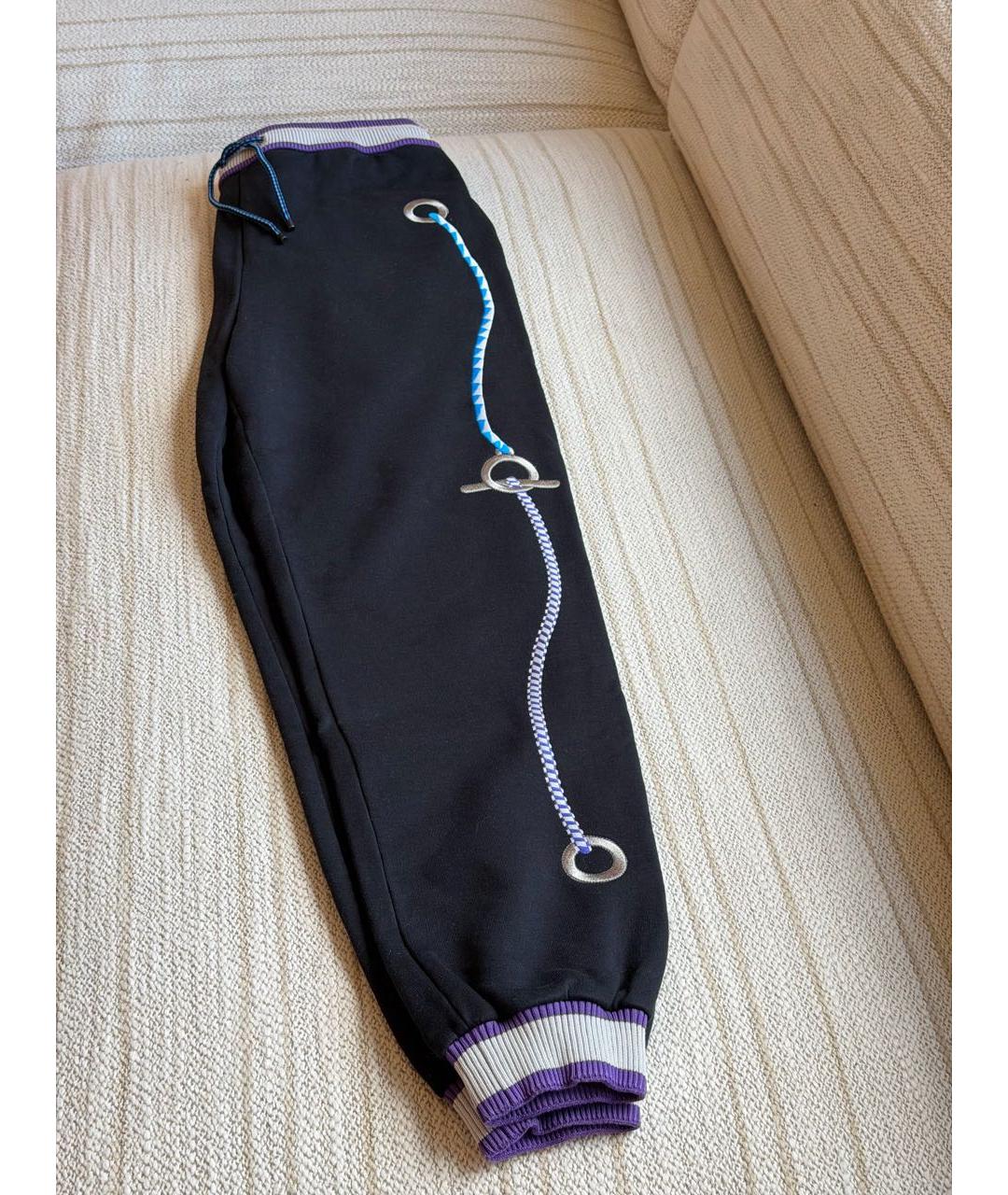 HERMES Черные хлопковые спортивные брюки и шорты, фото 2