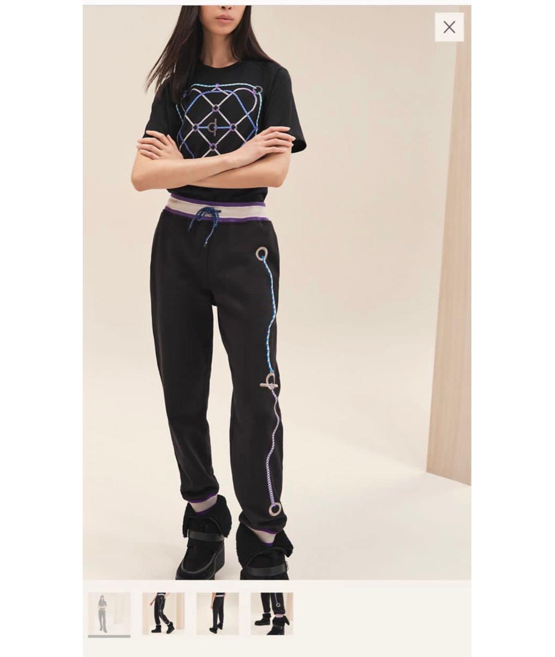 HERMES Черные хлопковые спортивные брюки и шорты, фото 8