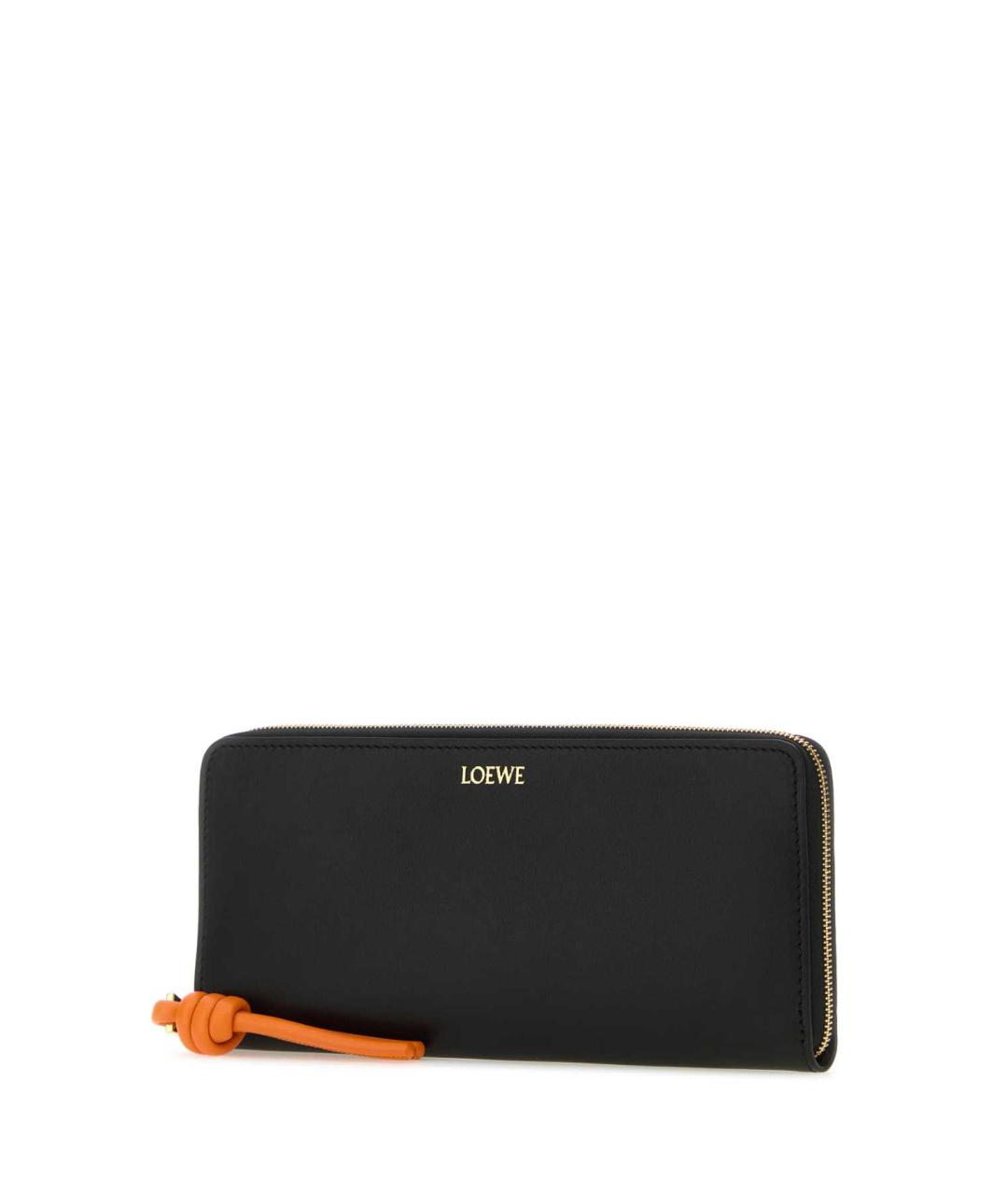 LOEWE Черный кожаный кошелек, фото 2