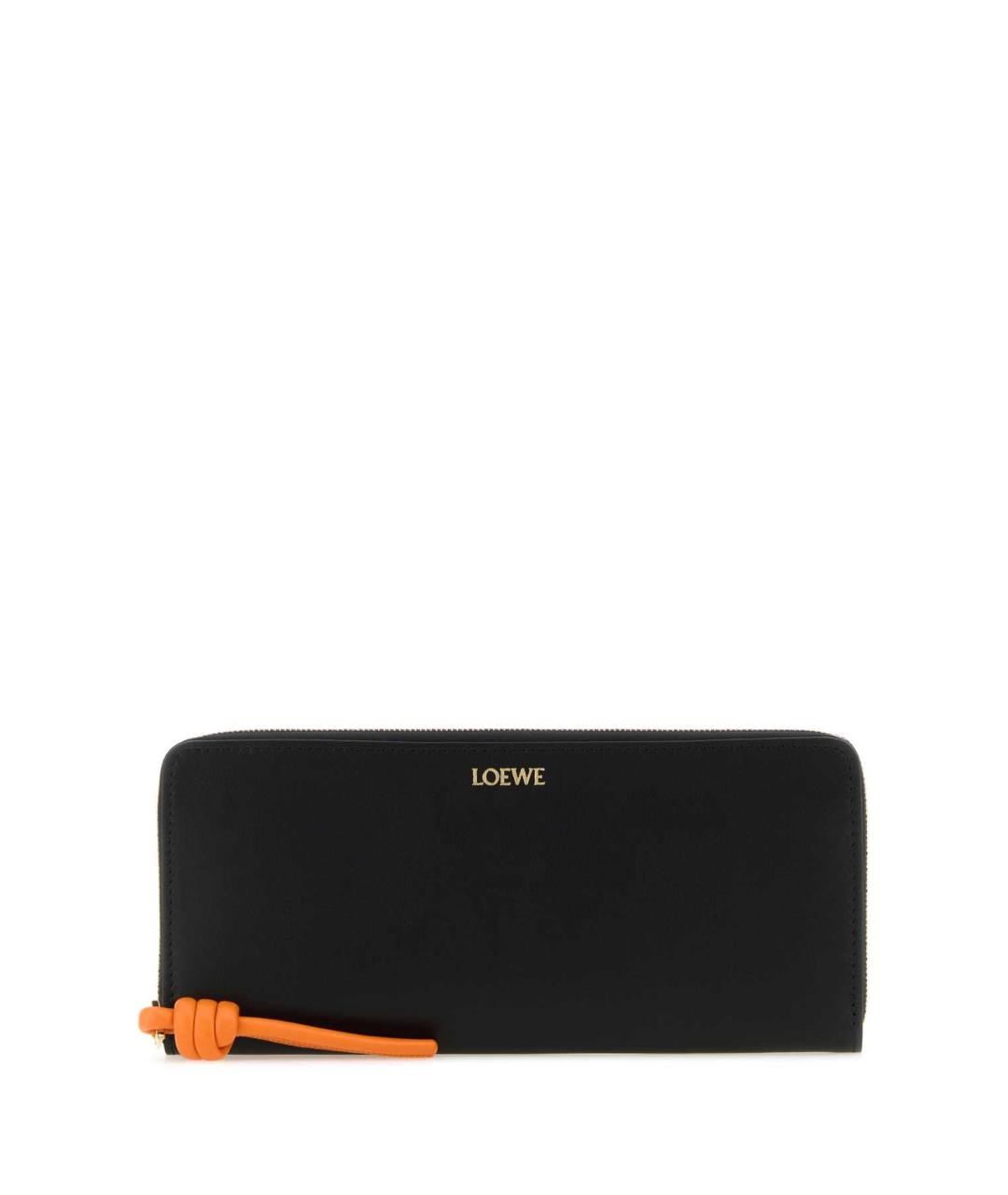 LOEWE Черный кожаный кошелек, фото 1