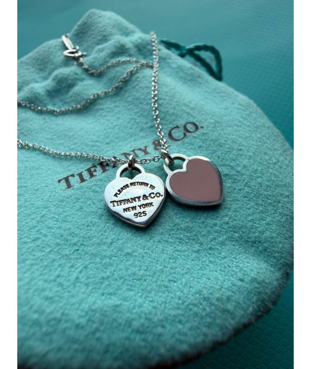 TIFFANY&CO Розовое серебряное колье, фото 7