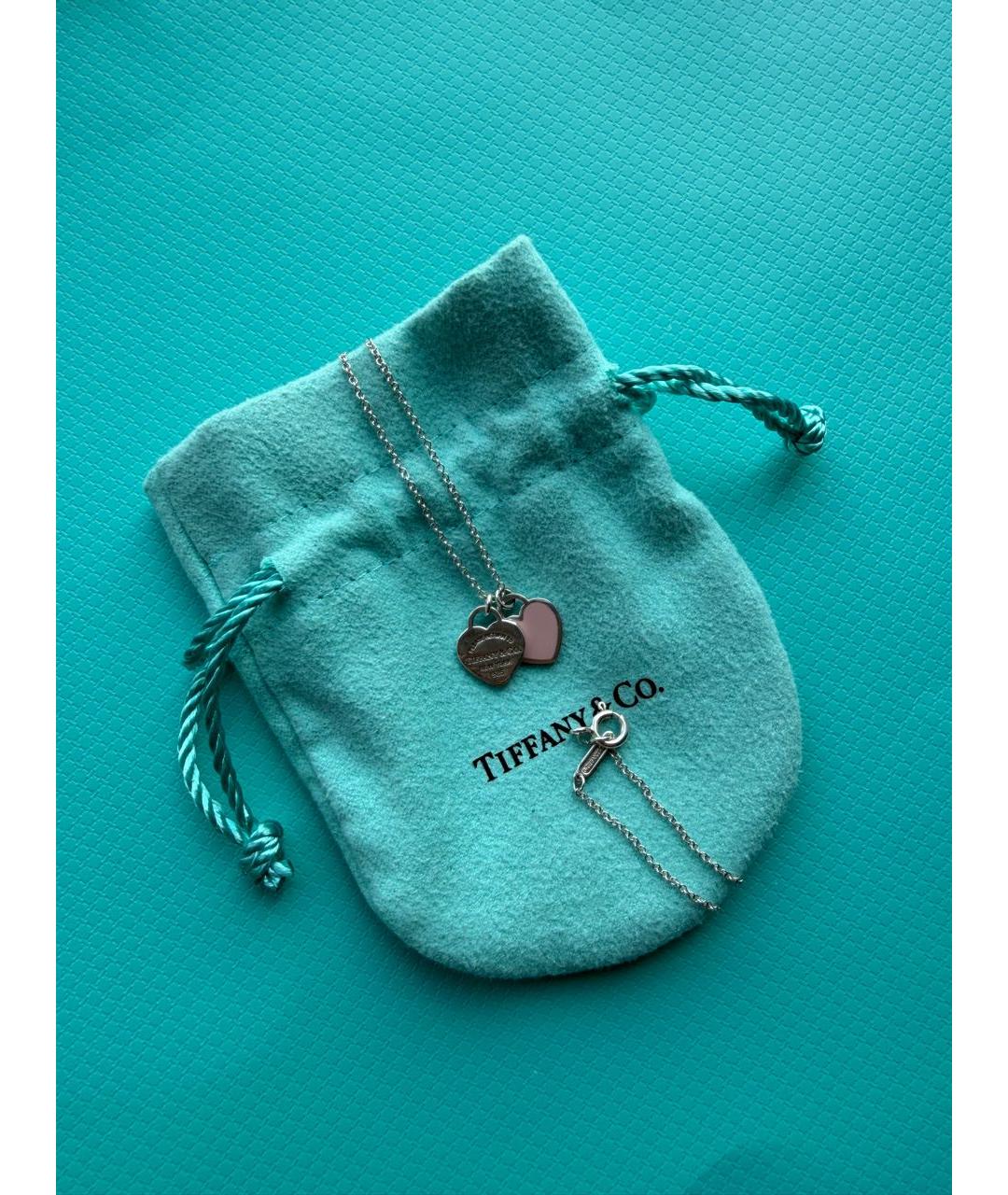 TIFFANY&CO Розовое серебряное колье, фото 3
