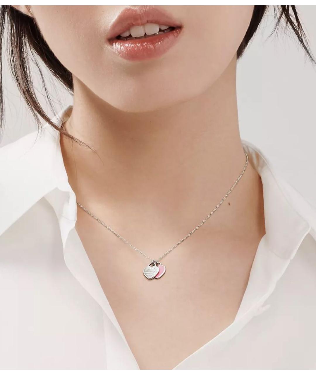 TIFFANY&CO Розовое серебряное колье, фото 2