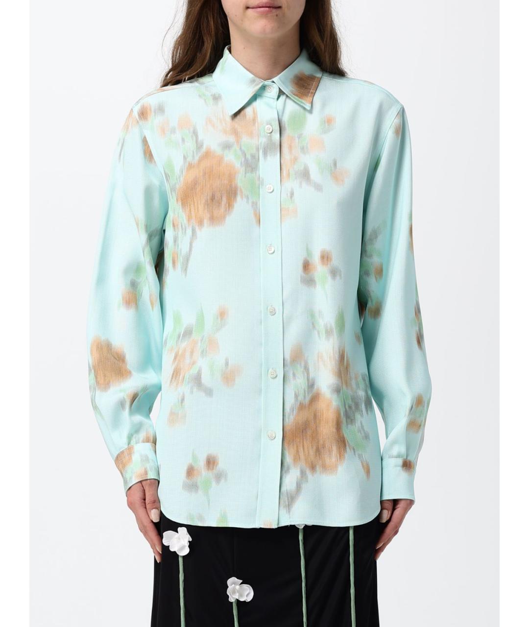 MOSCHINO Голубая вискозная рубашка, фото 1