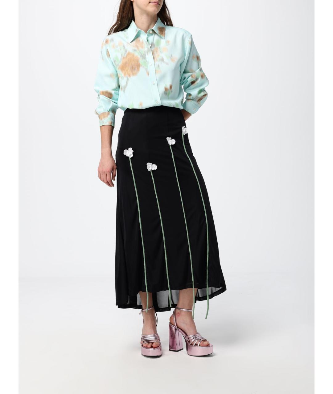 MOSCHINO Черная полиэстеровая юбка миди, фото 2