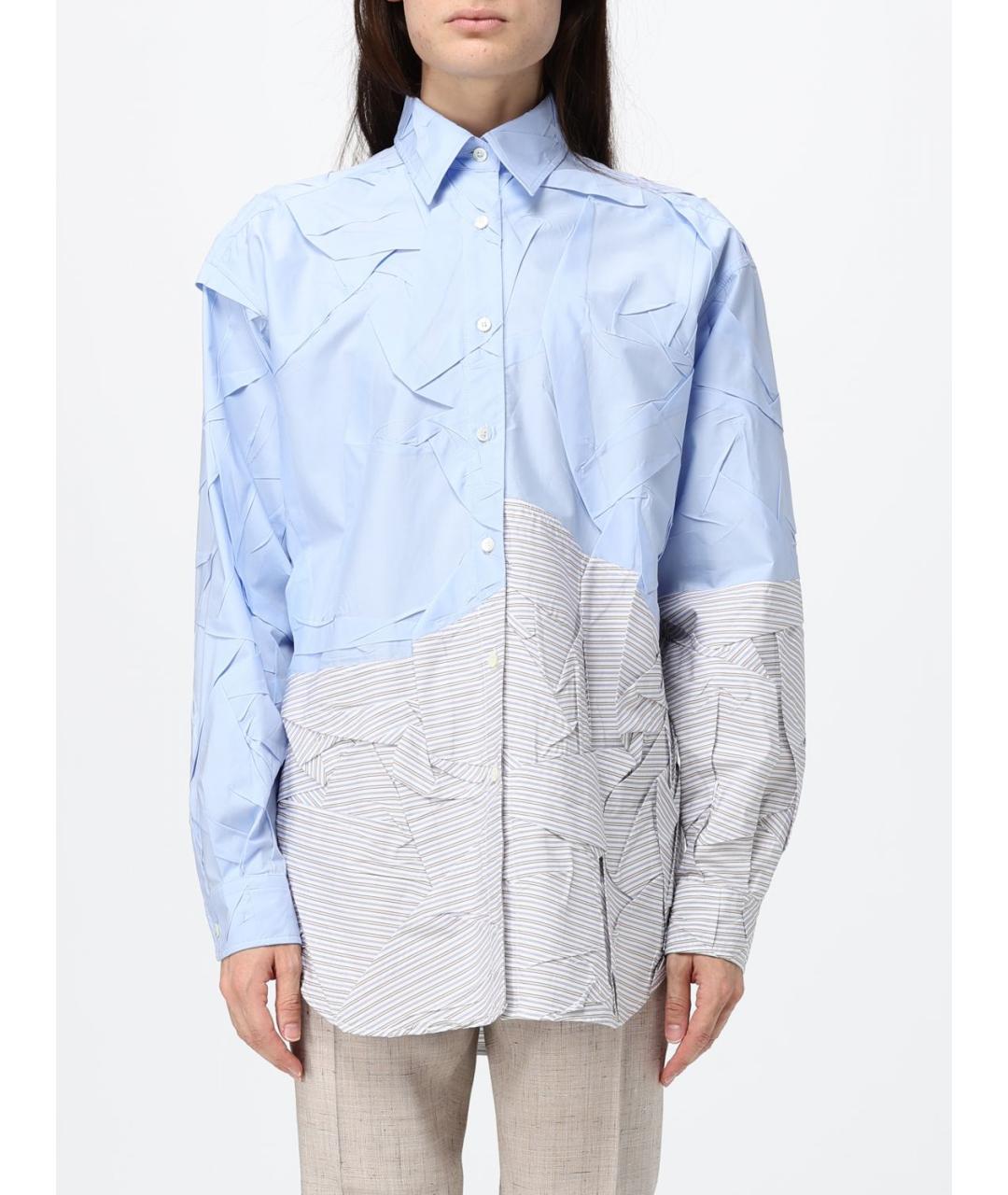 MOSCHINO Голубая хлопковая рубашка, фото 1