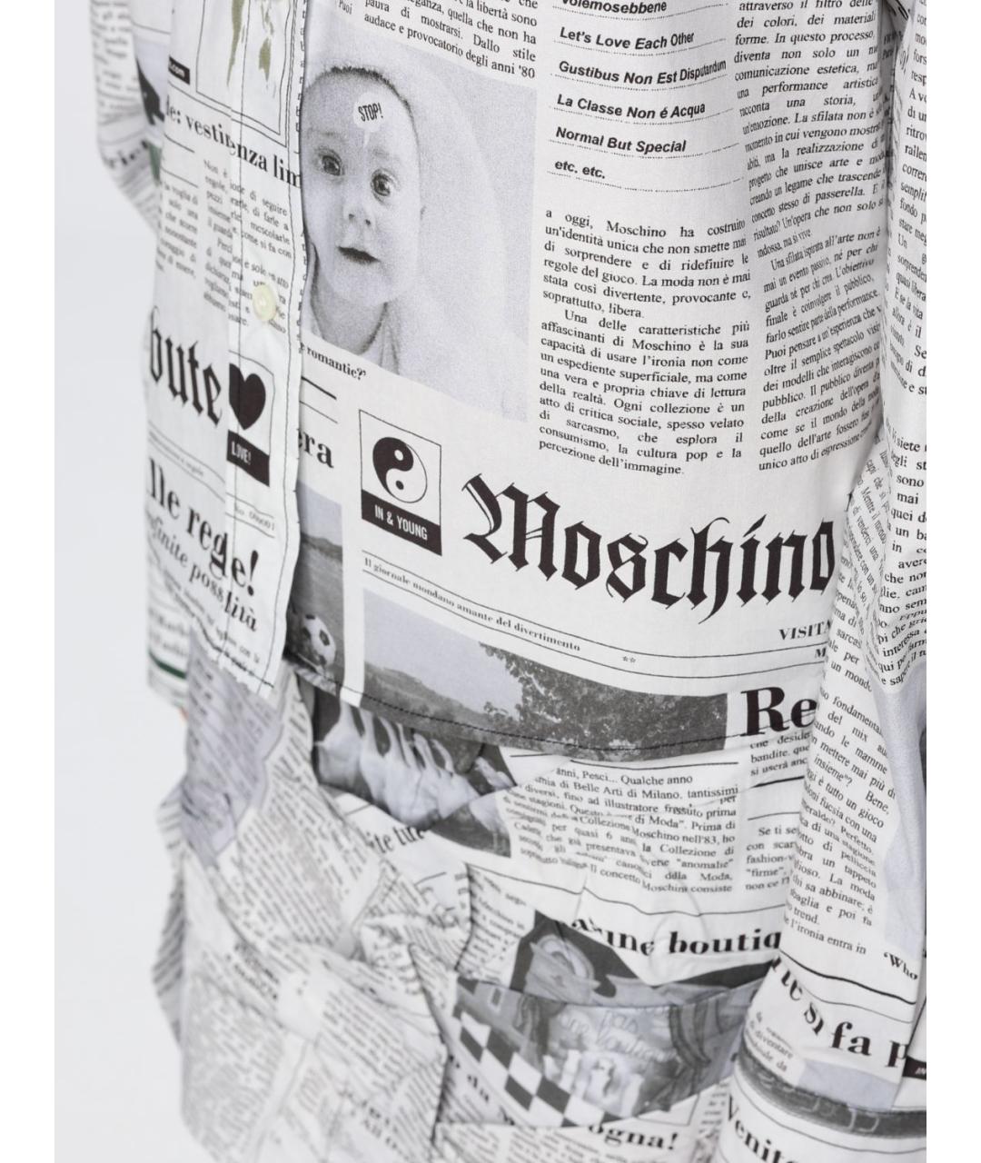 MOSCHINO Серая хлопковая рубашка, фото 4