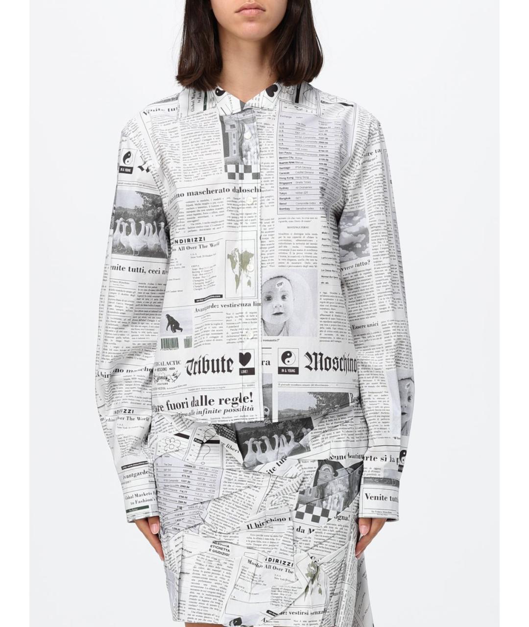 MOSCHINO Серая хлопковая рубашка, фото 1
