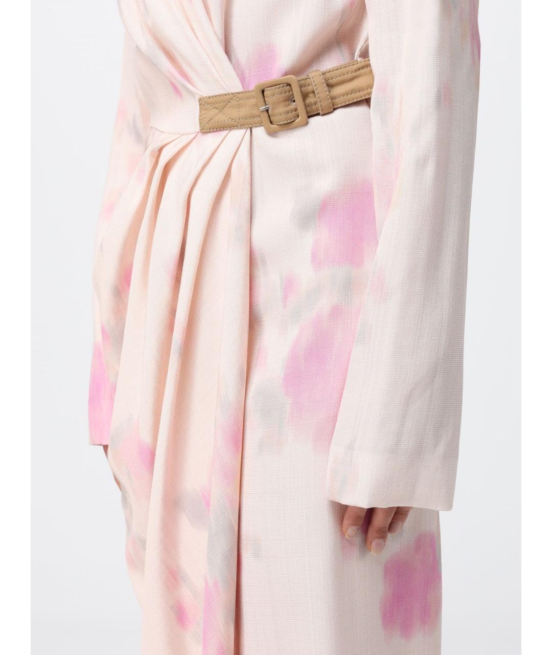 MOSCHINO Бежевое вискозное коктейльное платье, фото 3