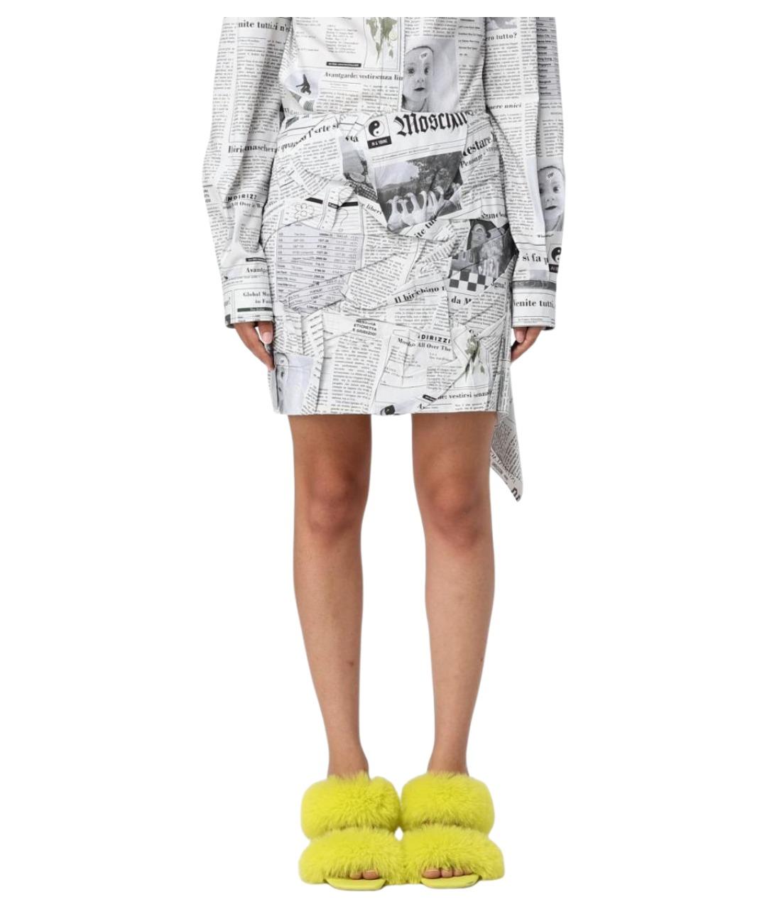 MOSCHINO Мульти хлопковая юбка мини, фото 1