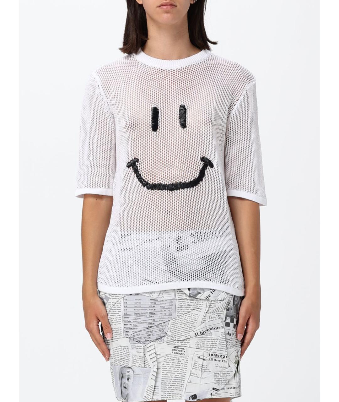 MOSCHINO Белая хлопковая футболка, фото 1