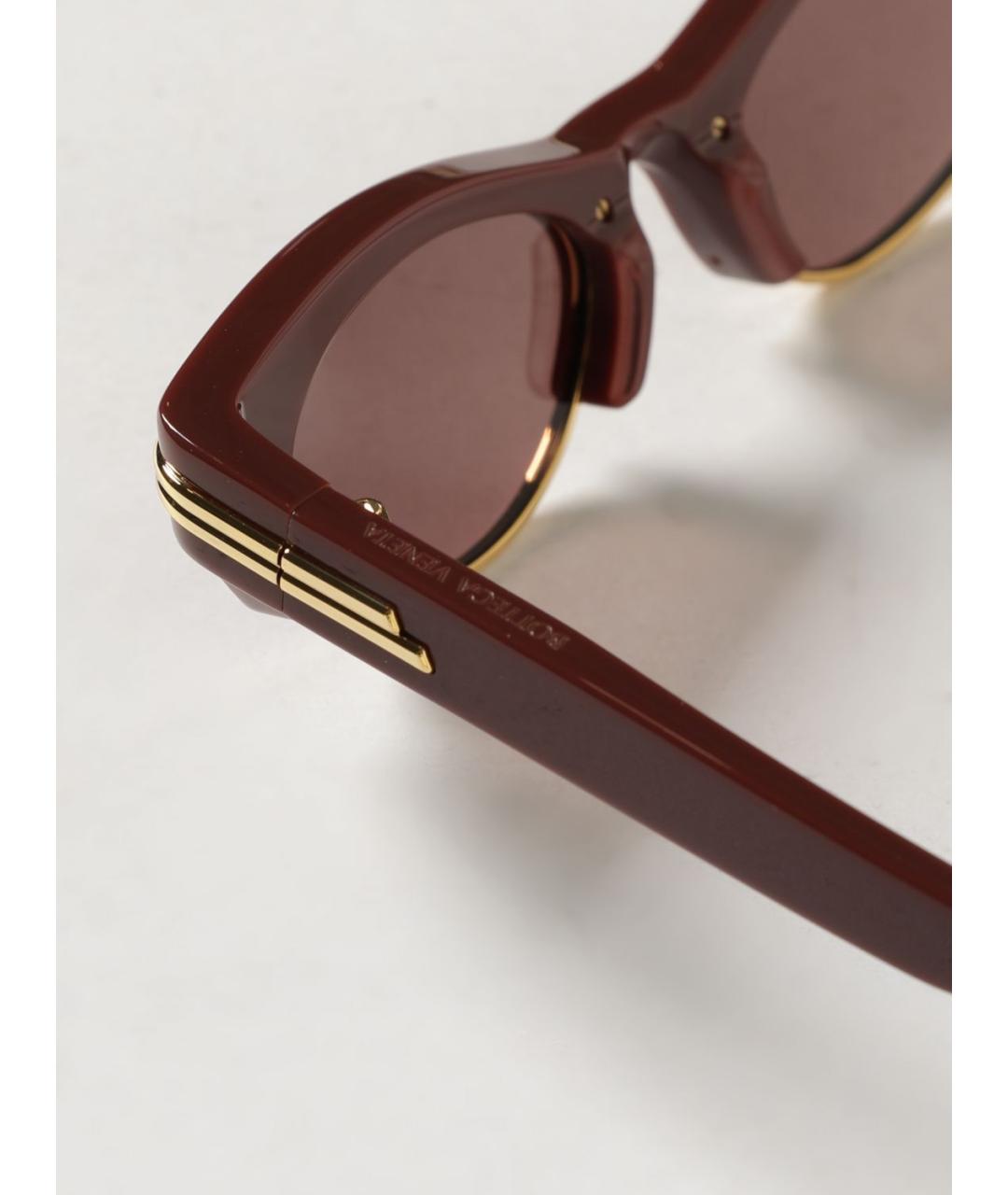 BOTTEGA VENETA Коричневые пластиковые солнцезащитные очки, фото 4