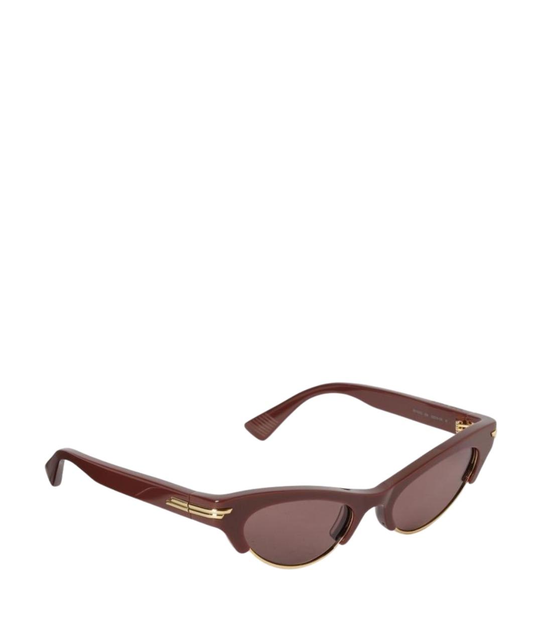 BOTTEGA VENETA Коричневые пластиковые солнцезащитные очки, фото 1