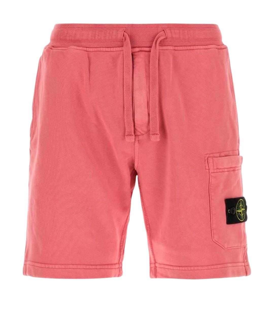 STONE ISLAND Розовые хлопковые шорты, фото 1