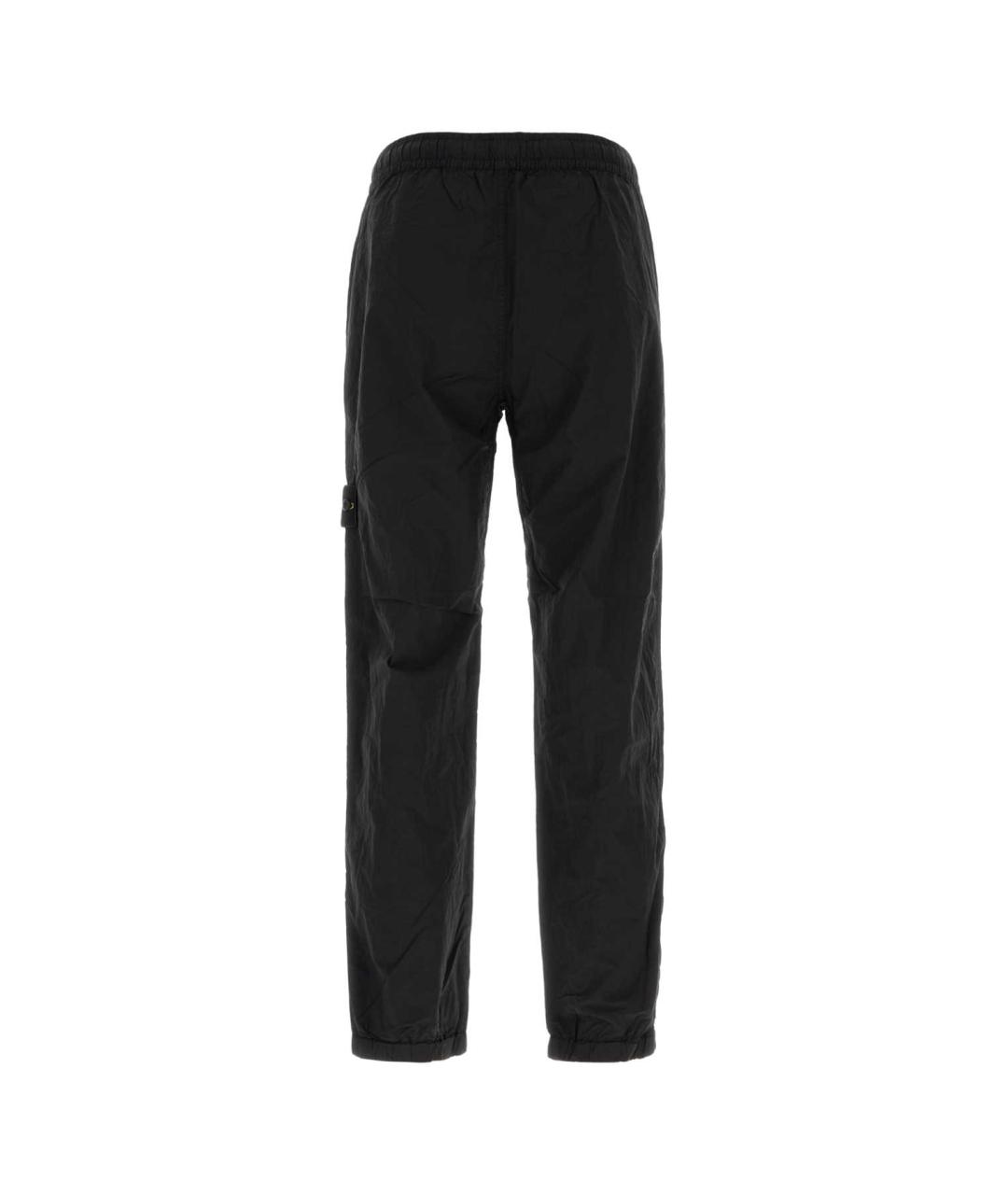 STONE ISLAND Черные полиамидовые повседневные брюки, фото 2