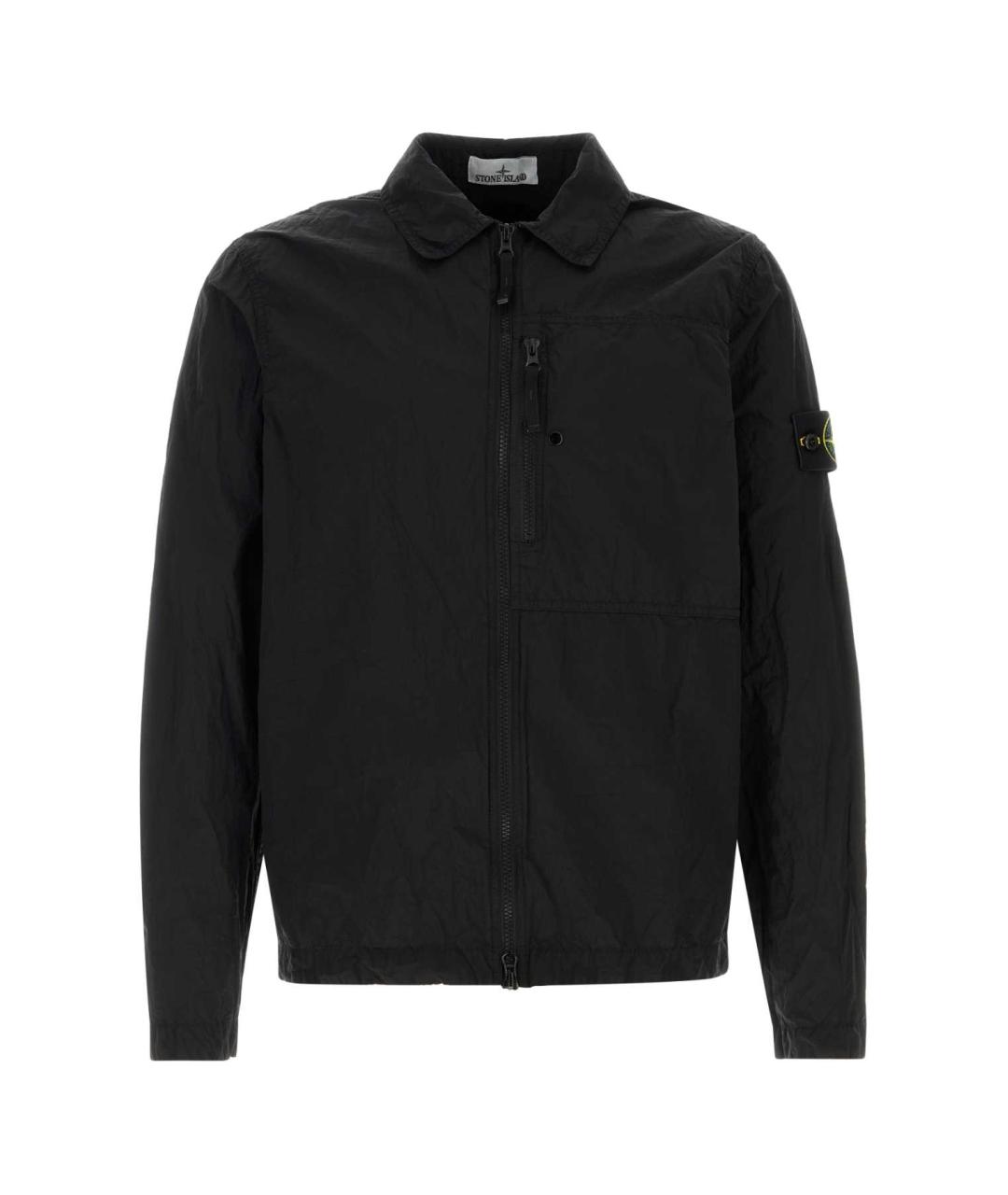 STONE ISLAND Черная нейлоновая куртка, фото 1