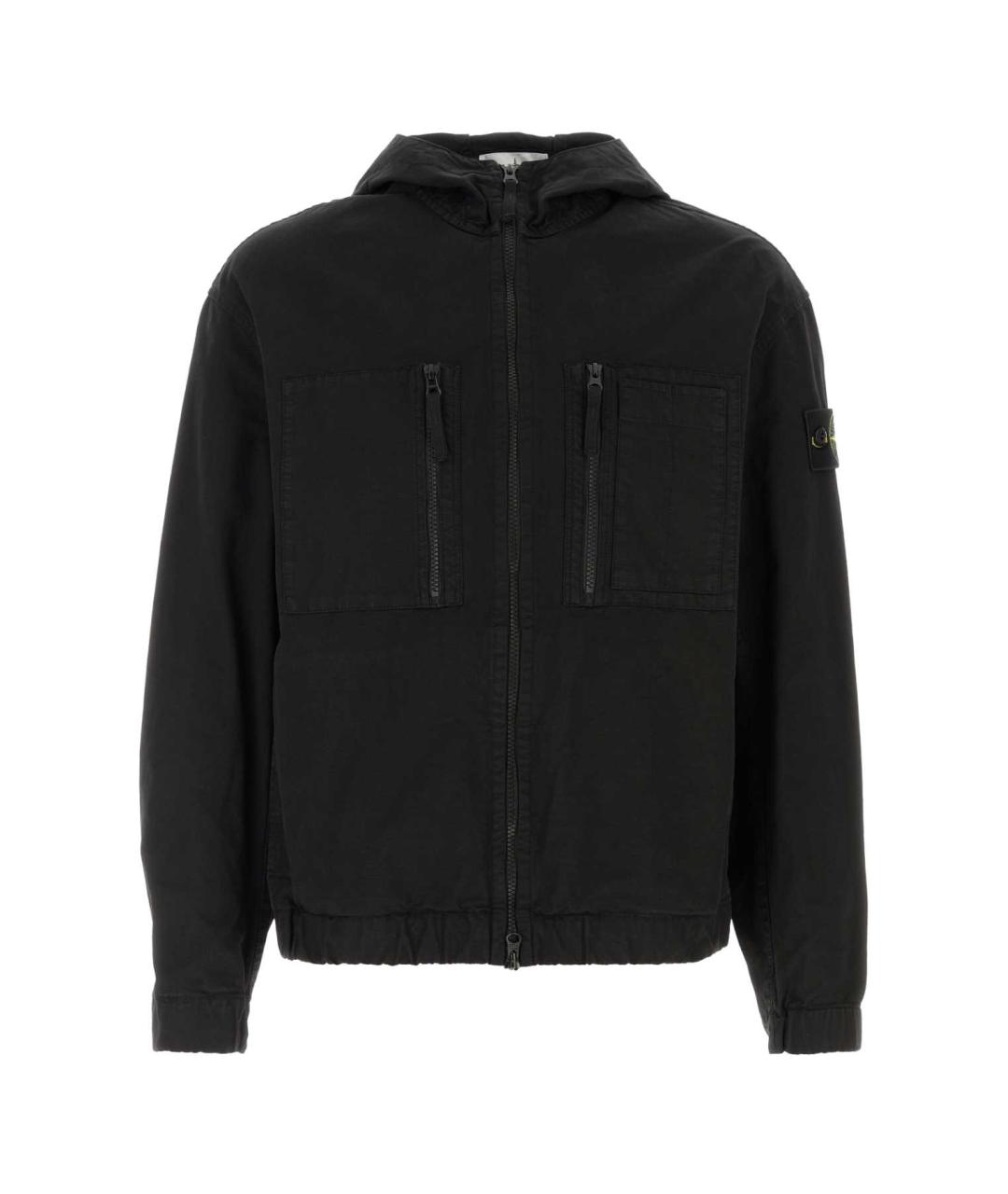 STONE ISLAND Черная хлопковая куртка, фото 1