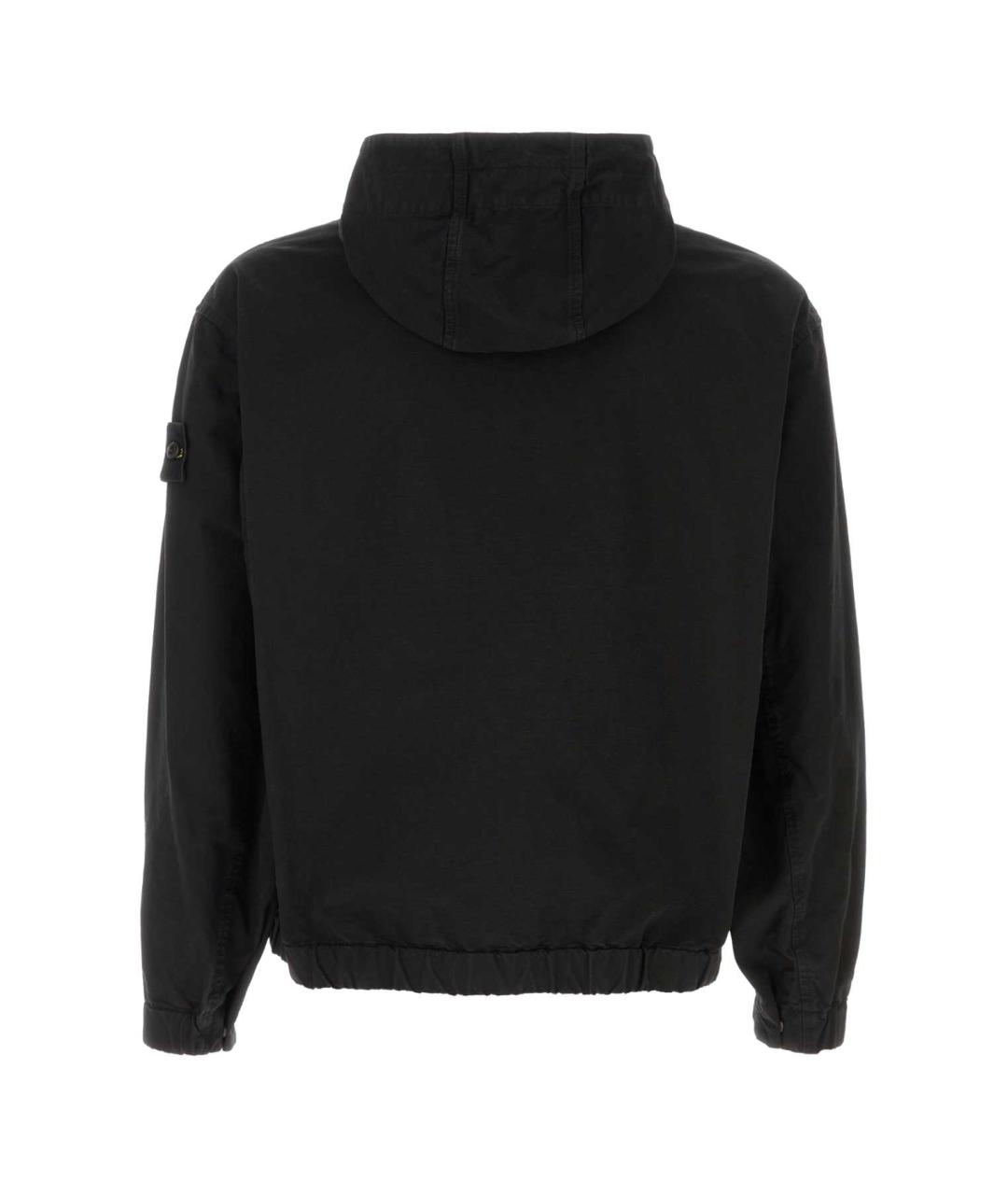 STONE ISLAND Черная хлопковая куртка, фото 2