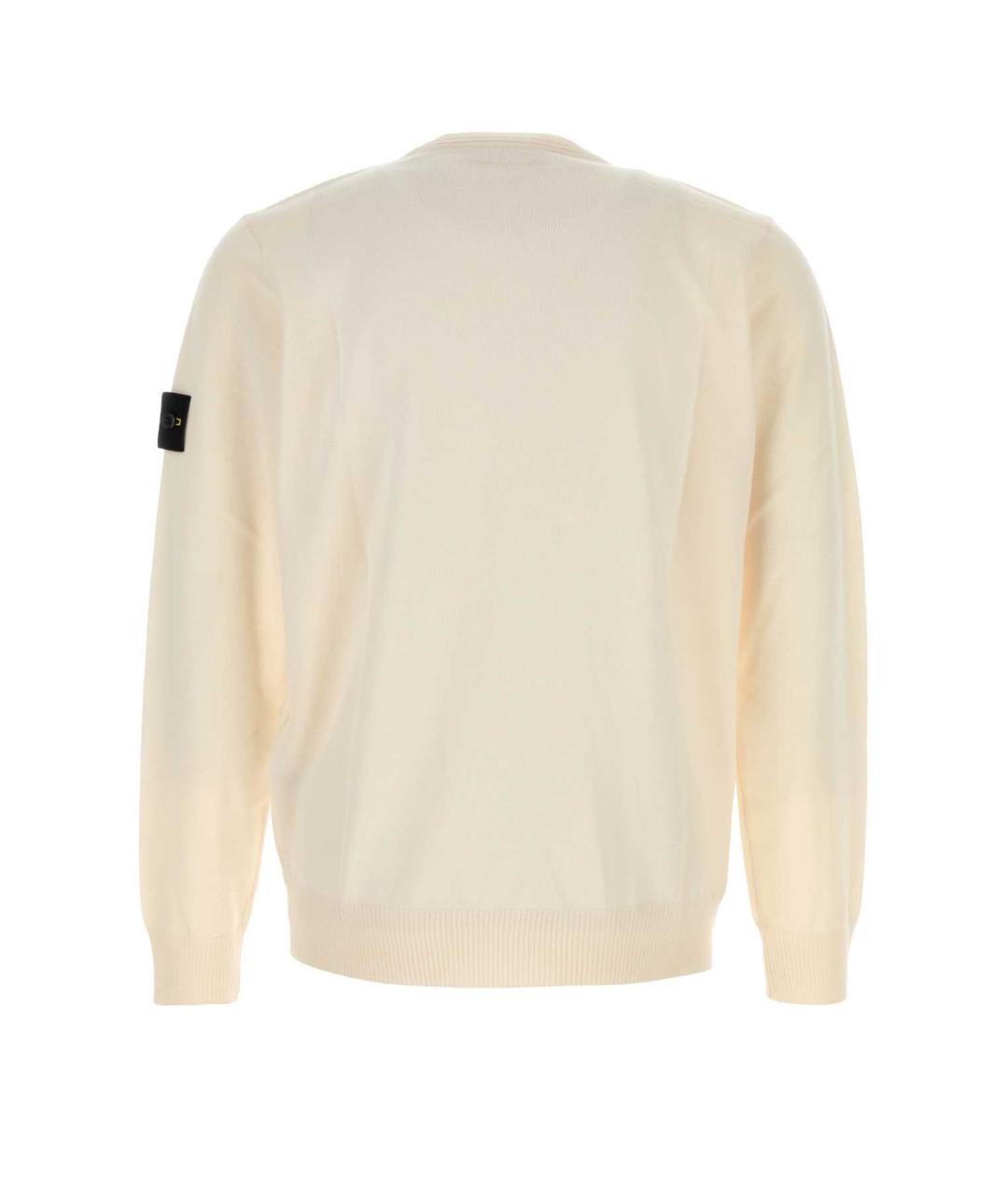 STONE ISLAND Белый шерстяной джемпер / свитер, фото 2