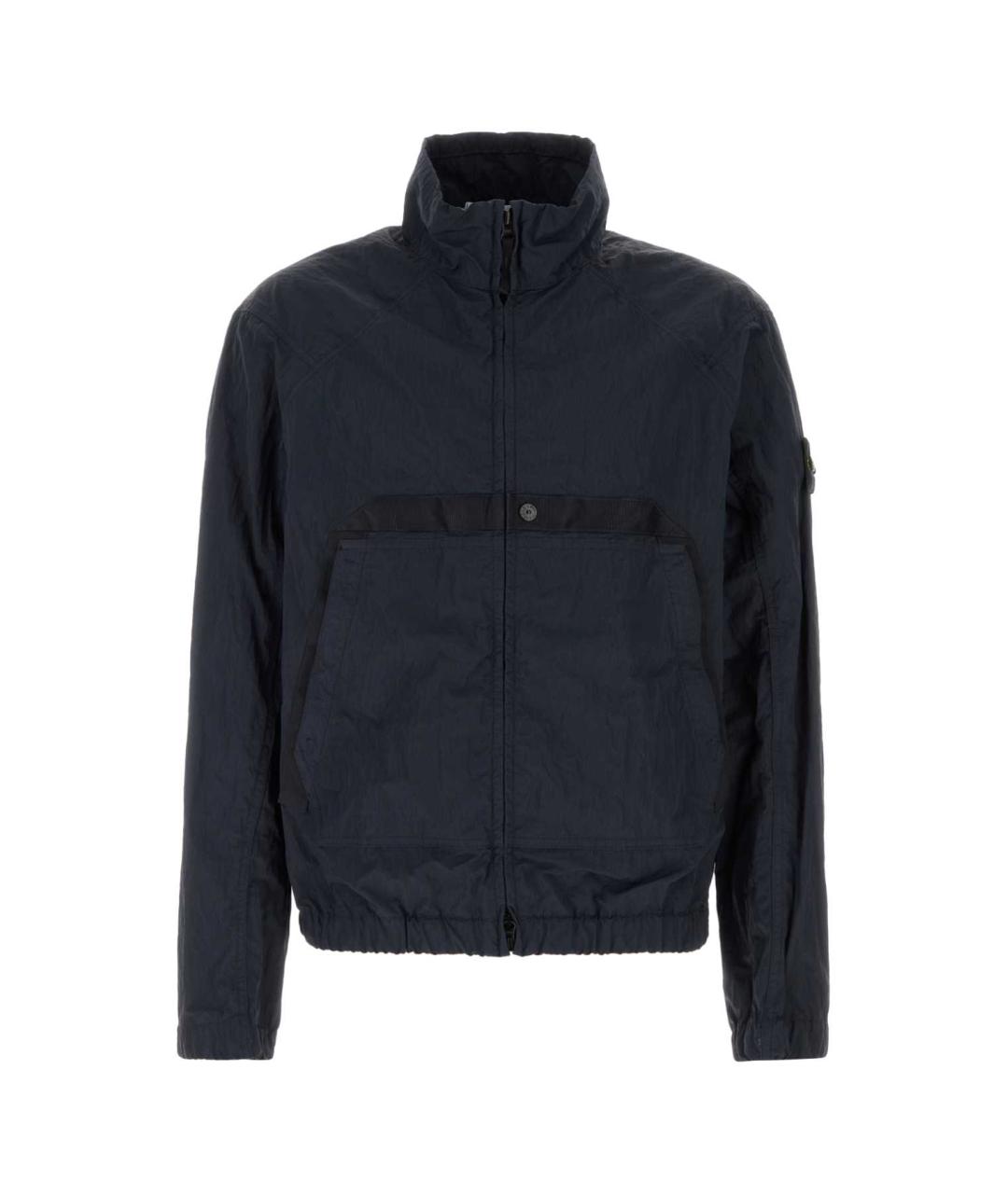 STONE ISLAND Темно-синяя нейлоновая куртка, фото 1