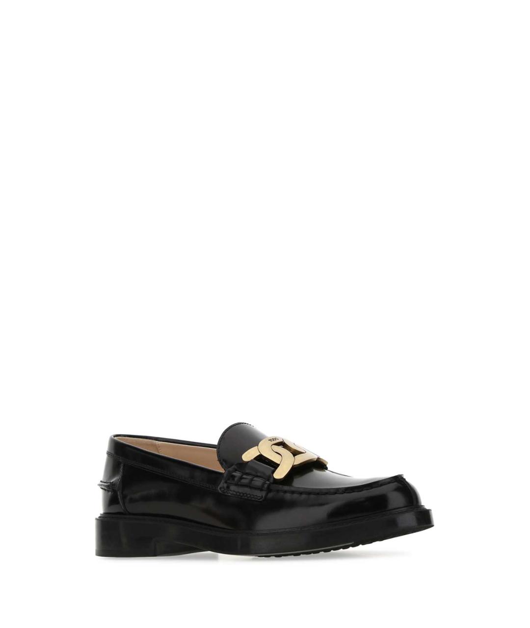 TOD'S Черные кожаные лоферы, фото 2