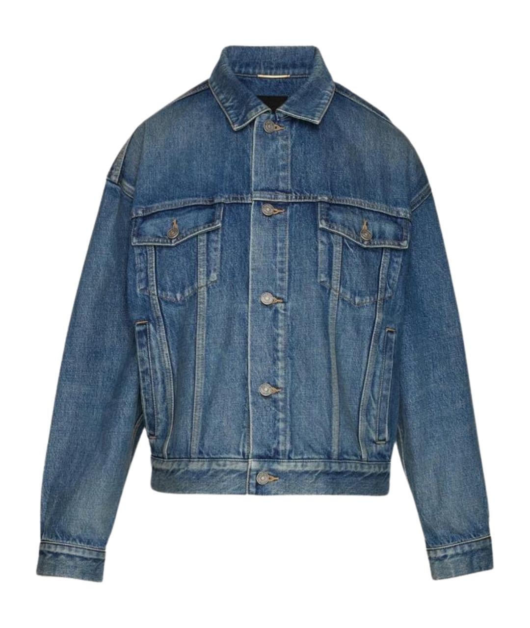 SAINT LAURENT Синяя деним куртка, фото 1